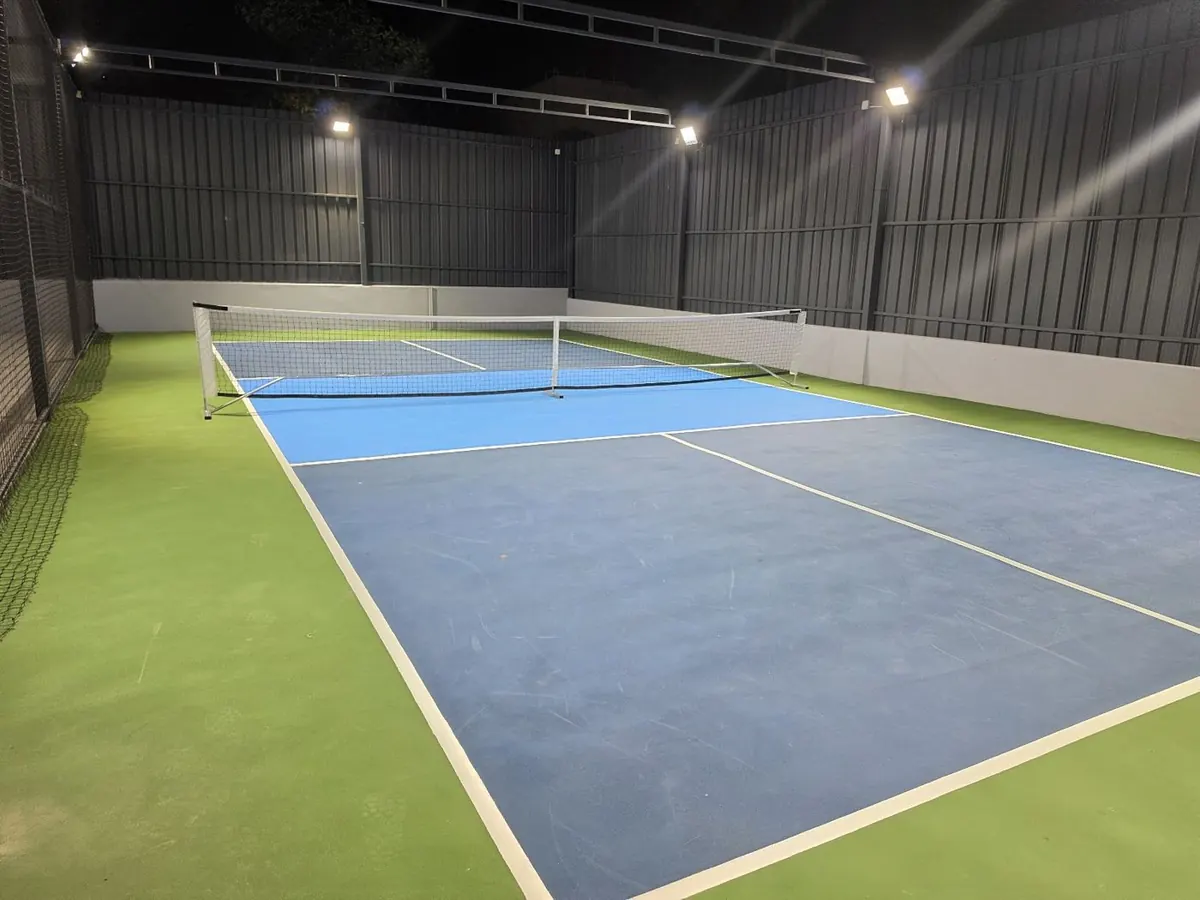 Covered pickleball court for group events in Madurai